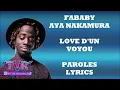 Fababy - Love d’un voyou ft. Aya Nakamura / Version Karaoke (paroles, lyrics)