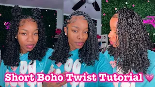 SHORT BOHO ISLAND TWIST TUTORIAL USING HUMAN WATER WAVE HAIR VERY DETAILED FT EAYON HAIR