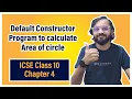 Default Constructor Program ICSE Class 10 Arth Vahaluwala
