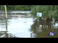 Floodwaters surround homes in Hancock County Mississippi