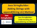Java StringBuilder Adding Strings with append String str Method Java Tutorial