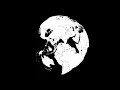 White transparent planet Earth on a black background