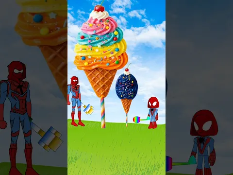 Spider-Man and big lollipop Animation #spiderman #lollipop #asmr #candy #ruhulaminanimation #jelly