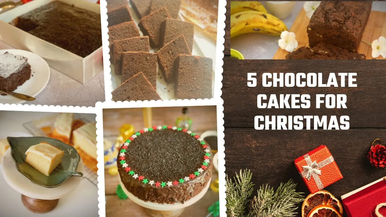 5 Chocolate Cakes for Christmas   Bakemas 2022 - Day 7   Christmas Baking   Bake with Deepali