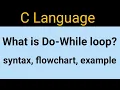 Do while loop in C Programming what is do while loop syntax flowchart example C Language