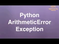 65 Python ArithmeticError Exception Online Training Download app from below link