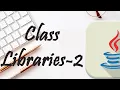9 CLASS LIBRARIES- 2 -java applet- PACKAGES JAVA LECTURE