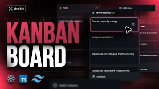 React course Build a drag and drop Kanban Board Typescript Tailwind Dnd-Kit multiple containers