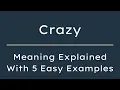What Does Crazy Mean Crazy Meaning in English With 5 Example Sentences