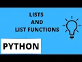 Python Tutorial For Beginners 14 - Lists and List Functions
