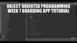 Object oriented programming week 7 Boarding App tutorial