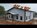 40x60 Metal Workshop for Multipurpose Office Space Tour WolfSteel Buildings