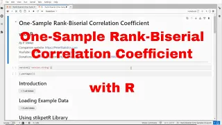 R - One-Sample Rank Biserial Correlation Coefficient