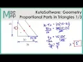 KutaSoftware Geometry - Proportional Parts In Triangles And Parallel Lines Part 1