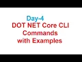 Day-4 DOT NET Core CLI Commands with Examples