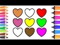 How to draw a heart with Paint heart coloring pages LEARN COLORS Simple Coloring Pages