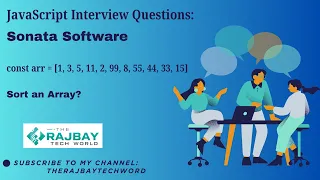 Sonata Software JavaScript Interview Questions for Automation Testers - Sorting an Array