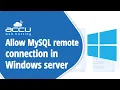 How To Allow Remote Connection To MySQL Server In Windows Server