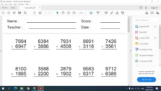 HOW TO INSTANTLY GENERATE SUBTRACTION WORKSHEETS WITH BORROW REGROUPING 2-4 DIGITS