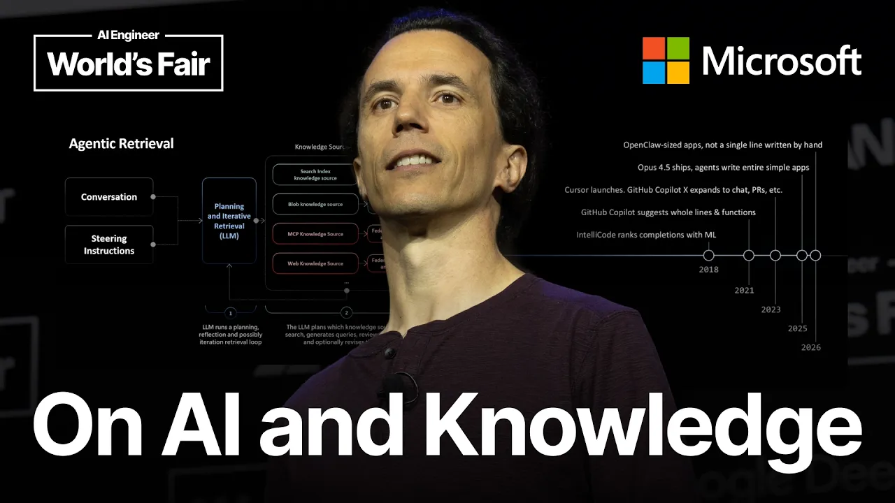 On AI and Knowledge — Pablo Castro, Distinguished Engineer & CVP for AI Knowledge, Microsoft: video thumbnail