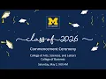 UM-Dearborn Class of Spring 2026 9 00 am Commencement Ceremony
