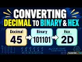 How to Convert Decimal to Binary and Hexadecimal Number Systems