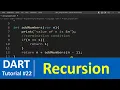 Dart Tutorial - Recursive functions in Dart Programming