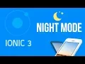 Ionic 3 Tutorial Night Mode