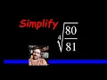 How to Simplify a Fourth Root - FRACTION