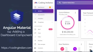 Angular Material 04 Adding a Dashboard Component codingindian com