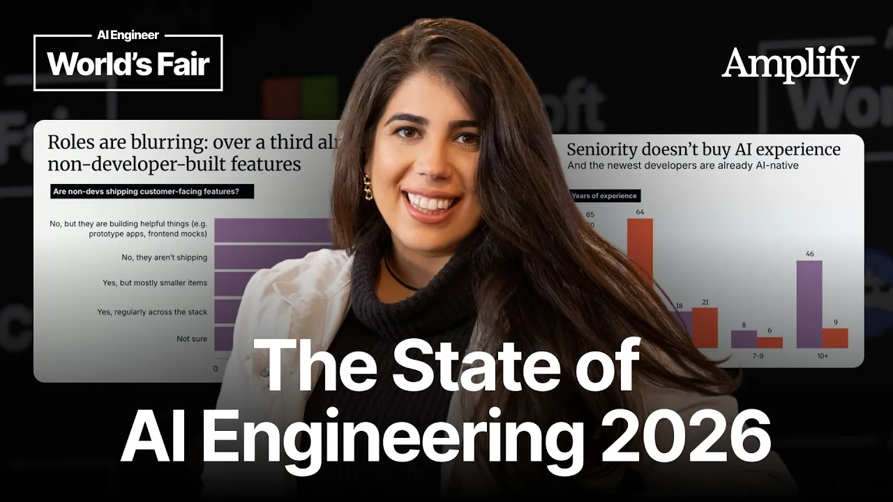 "The biggest challenge in your stack? Evals, Evals, Evals" - 2026 State of AI Engineering results: video thumbnail