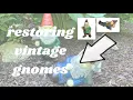 Restoring Vintage Garden Gnomes - Easy How to Paint Gnomes