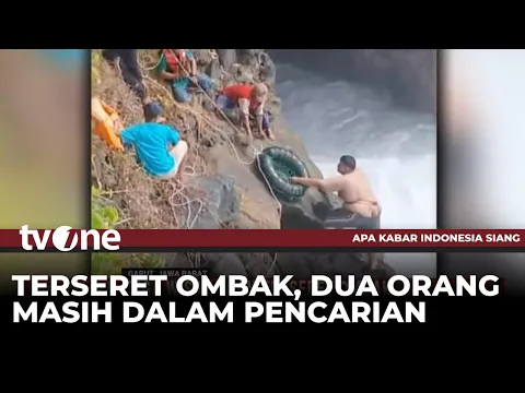 Proses Evakuasi Wisatawan yang Terseret Ombak di Garut Berlangsung Dramatis
