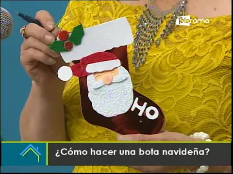 ¿Cómo hacer una bota navideña?
