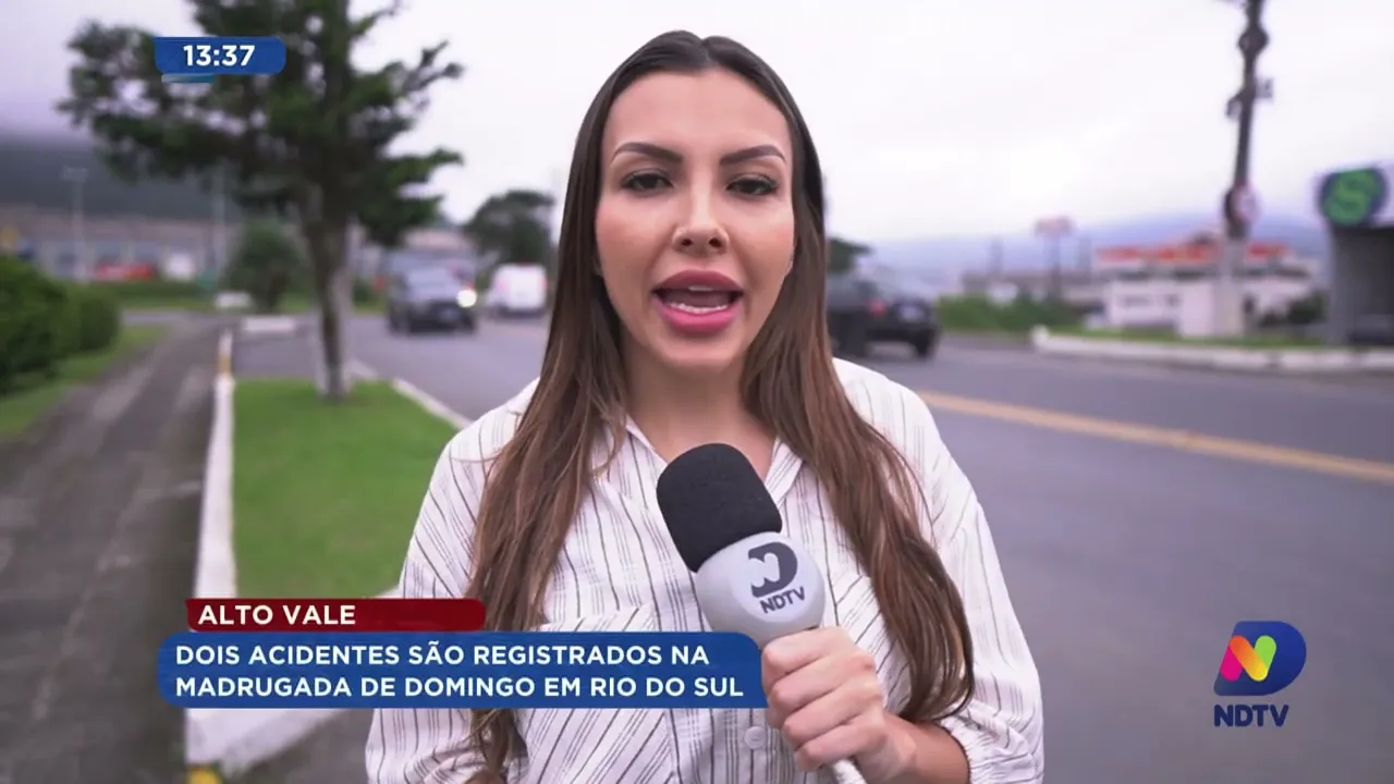 Dois acidentes são registrados na madrugada de domingo em Rio do Sul