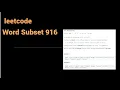 Word Subsets LeetCode Solution Explained Java C