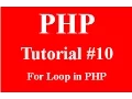 php programming part 10 for loop in php