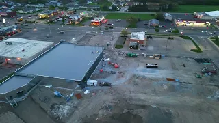Unfinished Aldi Site and Surrounding Area Businesses Urbana Ohio Spring 2023
