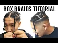 Box Braid Your Own Hair in 4 minutes Travis Scott Box Braids Tutorial