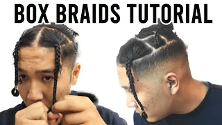 Box Braid Your Own Hair in 4 minutes Travis Scott Box Braids Tutorial