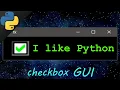 Learn Python tkinter GUI checkboxes easy