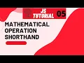 Mathematical operation shorthand in javascript tutorial