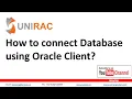 How to connect Oracle Database using Oracle Client
