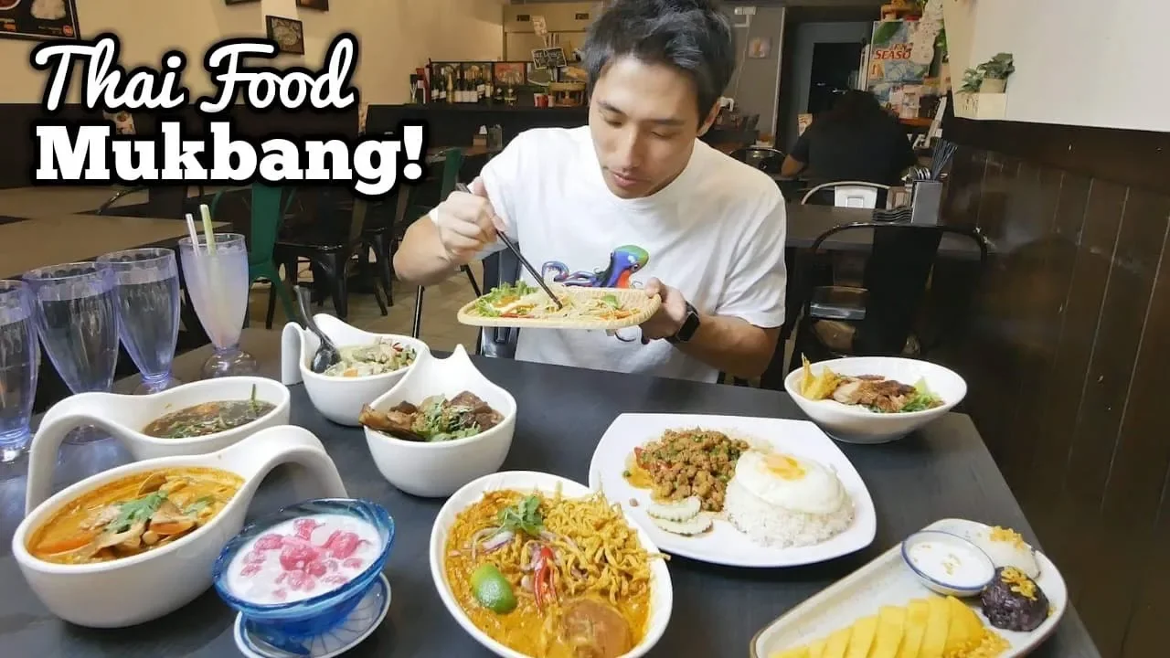 Ultimate Thai Food Mukbang!   Insanely Delicious Thai Food in Singapore