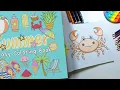 Cute Crab Coloring Page - Ocean Theme Summer Drawing Coloring Story