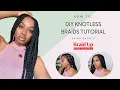 Detailed Knotless Braids Tutorial Braiding Made Easy Braid Up Pre-Stretched Braid 3x 56