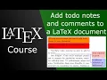 Todo notes and comments - LaTeX