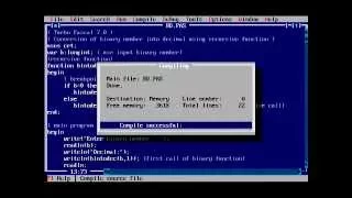 Recursive function in Pascal - convert binary into decimal number