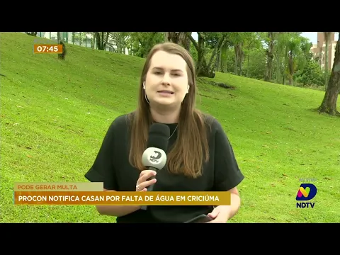 Casan é notificada pelo desabastecimento de água no município de Criciúma