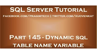 Dynamic sql table name variable